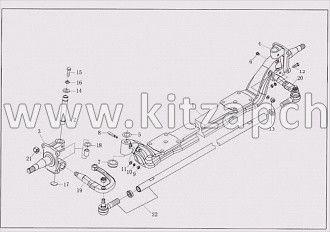 Балка переднего моста Baw Fenix 33462 Евро 3 YF30BQ41-00011